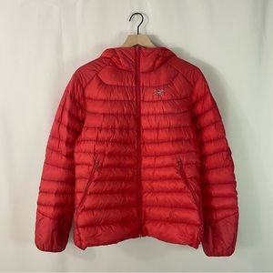 ARC’TERYX Women's Cerium LT Hooded Down Puffer Jacket Red Size Large